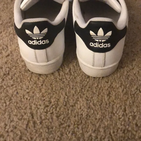 adidas White and Black Superstar Sneakers - Picture 2 of 3